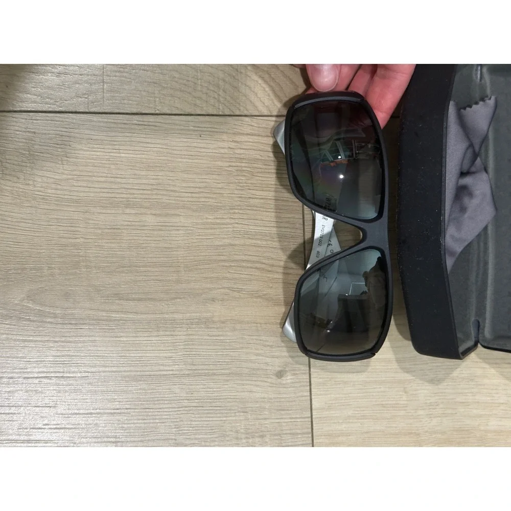 Nike Wrapstar EV0703 002 Polarized Sunglasses Matte Black Silver Mens Sport Wrap